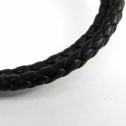 Hermes Turnis Braid Leather Black Silver Bracelet For Women -Deals Hermes Store luxury women hermes used accessories p294780 007