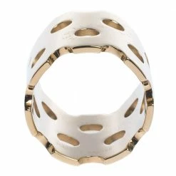 Hermes Perforated Detail Permabrass Scarf Ring For Women -Deals Hermes Store luxury women hermes used accessories p297081 004