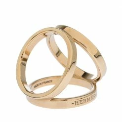 Hermes Trio Permabrass Scarf Ring For Women
