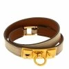 Hermes Hermès Rivale Double Tour White Leather Gold Plated Bracelet For Women 1 Hermes Hermès Rivale Double Tour White Leather Gold Plated Bracelet For Women -Deals Hermes Store luxury women hermes used accessories p301635 007