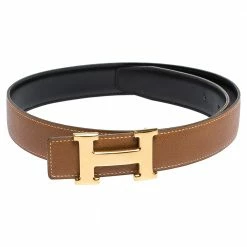 Hermes Marron D'Inde Epsom Leather Constance Reversible Belt 75CM For Women -Deals Hermes Store luxury women hermes used accessories p302225 001