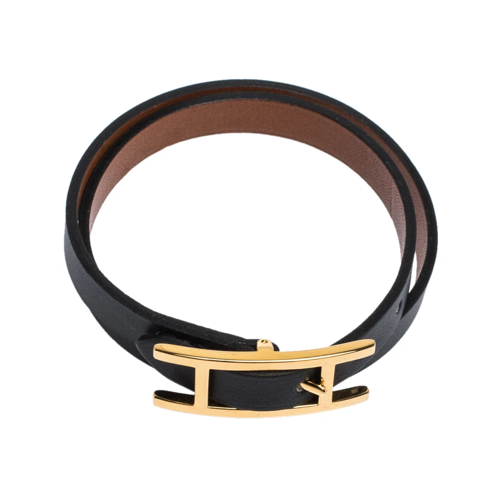 Hermes Behapi Black And Brown Double Tour Reversible Bracelet XS For Women 7 Hermes Behapi Black And Brown Double Tour Reversible Bracelet XS For Women - Image 5