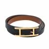 Hermes Behapi Black And Brown Double Tour Reversible Bracelet XS For Women -Deals Hermes Store luxury women hermes used accessories p313025 003