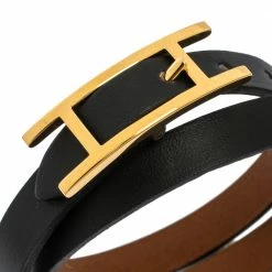 Hermes Behapi Black And Brown Double Tour Reversible Bracelet XS For Women 11 Hermes Behapi Black And Brown Double Tour Reversible Bracelet XS For Women -Deals Hermes Store luxury women hermes used accessories p313025 007