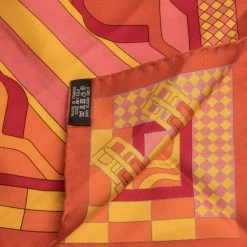 Hermes Orange Steeple Chase Print Silk Scarf For Women 9 Hermes Orange Steeple Chase Print Silk Scarf For Women -Deals Hermes Store luxury women hermes used accessories p316946 003