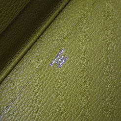 Hermes Vert Chartreuse Mysore Leather Vision II Simple Agenda Cover For Women -Deals Hermes Store luxury women hermes used accessories p321418 003