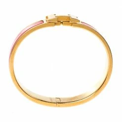 Hermes Clic H Red Enamel Gold Plated Narrow Bracelet PM For Women 12 Hermes Clic H Red Enamel Gold Plated Narrow Bracelet PM For Women -Deals Hermes Store luxury women hermes used accessories p323657 004
