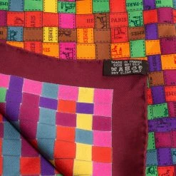 Hermes Multicolor Bolduc Au Carre Silk Scarf For Women -Deals Hermes Store luxury women hermes used accessories p323936 001