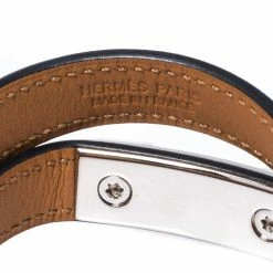 Hermes Rivale Teal Green Leather Double Tour Bracelet XS For Women -Deals Hermes Store luxury women hermes used accessories p324248 004