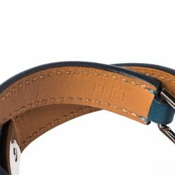 Hermes Rivale Teal Green Leather Double Tour Bracelet XS For Women -Deals Hermes Store luxury women hermes used accessories p324248 005