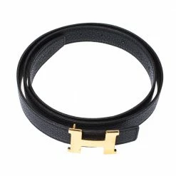 Hermes Black Leather Constance Buckle Belt 130CM For Women 10 Hermes Black Leather Constance Buckle Belt 130CM For Women -Deals Hermes Store luxury women hermes used accessories p324752 005