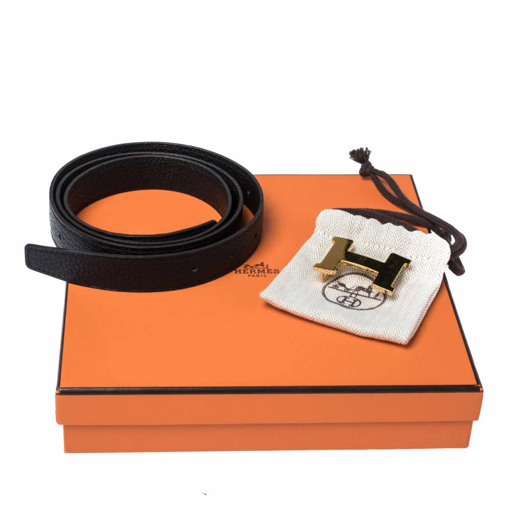 Hermes Black Leather Constance Buckle Belt 130CM For Women 8 Hermes Black Leather Constance Buckle Belt 130CM For Women - Image 6