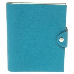 Hermes Blue Leather Agenda Cover For Women