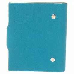Hermes Blue Leather Agenda Cover For Women -Deals Hermes Store luxury women hermes used accessories p330099 004