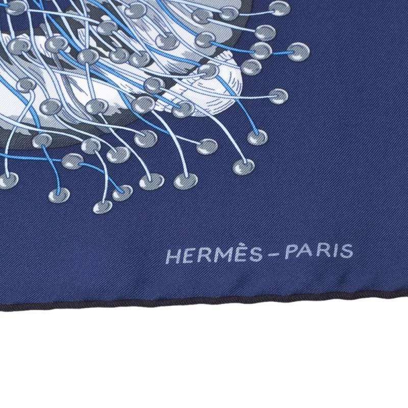 Hermes Hermès Dark Blue Bracelets De Lumière Silk Scarf For Women 5 Hermes Hermès Dark Blue Bracelets De Lumière Silk Scarf For Women - Image 3