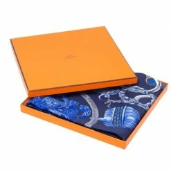 Hermes Hermès Dark Blue Bracelets De Lumière Silk Scarf For Women 13 Hermes Hermès Dark Blue Bracelets De Lumière Silk Scarf For Women -Deals Hermes Store luxury women hermes used accessories p330388 1601378564 004