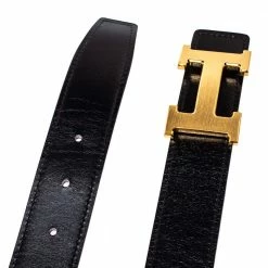 Hermes Black/Rogue Calf Leather Constance Reversible Belt 80CM For Women -Deals Hermes Store luxury women hermes used accessories p334031 003