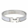 Hermes Hermès Clic H Multi Color Enamel Palladium Plated Narrow Bracelet GM For Women -Deals Hermes Store luxury women hermes used accessories p334250 001