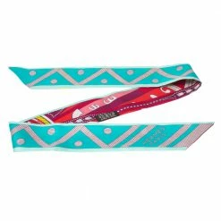 Hermes Hermès Vert/Rose Poudre Balade En Berline Twilly Scarf For Women