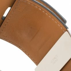 Hermes Collier De Chien Black Leather Palladium Plated Wide Cuff Bracelet L For Women -Deals Hermes Store luxury women hermes used accessories p335999 005