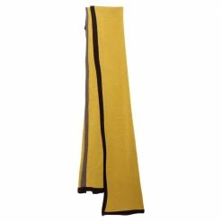 Hermes Hermès Mustard Yellow & Grey Cashmere Silk Stole For Women