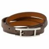 Hermes Hermès Taupe Leather Hapi Quad Tour Wrap Bracelet M For Women