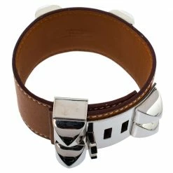 Hermes Hermès Collier De Chien Tan Brown Leather Cuff Bracelet For Women 15 Hermes Hermès Collier De Chien Tan Brown Leather Cuff Bracelet For Women -Deals Hermes Store luxury women hermes used accessories p339314 004