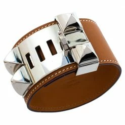 Hermes Hermès Collier De Chien Tan Brown Leather Cuff Bracelet For Women 13 Hermes Hermès Collier De Chien Tan Brown Leather Cuff Bracelet For Women -Deals Hermes Store luxury women hermes used accessories p339314 008