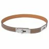 Hermes Kelly Leather Palladium Plated Choker Necklace For Women -Deals Hermes Store luxury women hermes used accessories p339885 001