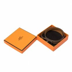 Hermes Kelly Leather Palladium Plated Choker Necklace For Women -Deals Hermes Store luxury women hermes used accessories p339885 005