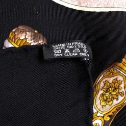 Hermes Black Qu'importe Le Facon Silk Scarf For Women -Deals Hermes Store luxury women hermes used accessories p340030 005