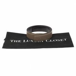 Hermes Hermès Etain/Noir Leather Reversible Belt Strap Size 85 CM For Women -Deals Hermes Store luxury women hermes used accessories p340920 001