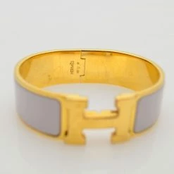 Hermes Clic Clac H Gold Plated Enamel Bangle For Women -Deals Hermes Store luxury women hermes used accessories p34483 002