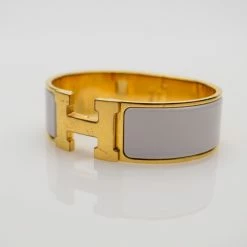 Hermes Clic Clac H Gold Plated Enamel Bangle For Women -Deals Hermes Store luxury women hermes used accessories p34483 004