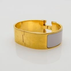 Hermes Clic Clac H Gold Plated Enamel Bangle For Women -Deals Hermes Store luxury women hermes used accessories p34483 005