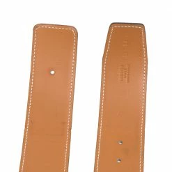 Hermes Black/Natural Leather Reversible Belt Strap 90CM For Women -Deals Hermes Store luxury women hermes used accessories p348545 007