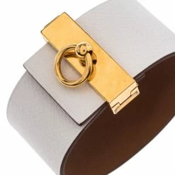 Hermes Hermès Bicolor Leather Gold Plated Illusion Bracelet For Women 10 Hermes Hermès Bicolor Leather Gold Plated Illusion Bracelet For Women -Deals Hermes Store luxury women hermes used accessories p348732 006