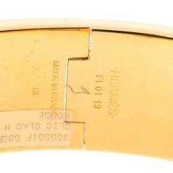 Hermes Clic Clac H Rouge Enamel Gold Plated Wide Bracelet GM For Women -Deals Hermes Store luxury women hermes used accessories p349294 001