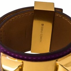 Hermes Hermès Anemone Leather Collier De Chien Cuff Bracelet S For Women -Deals Hermes Store luxury women hermes used accessories p350344 004