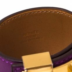 Hermes Hermès Anemone Leather Collier De Chien Cuff Bracelet S For Women -Deals Hermes Store luxury women hermes used accessories p350344 005