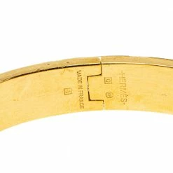 Hermes Clic H Blue Enamel Gold Plated Narrow Bracelet GM For Women 13 Hermes Clic H Blue Enamel Gold Plated Narrow Bracelet GM For Women -Deals Hermes Store luxury women hermes used accessories p350655 005