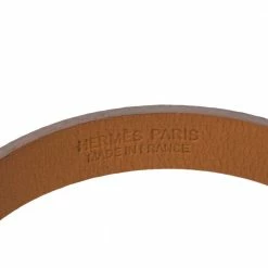 Hermes Hermès Java 10 White Leather Gold Plated Bracelet XS For Women -Deals Hermes Store luxury women hermes used accessories p351081 004