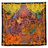 Hermes Hermès Black & Orange Mythes Et Metamorphoses Silk Scarf For Women -Deals Hermes Store luxury women hermes used accessories p351544 004