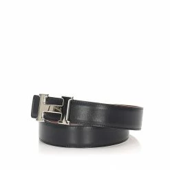 Hermes Black Calf Leather Constance Belt For Women -Deals Hermes Store luxury women hermes used accessories p358463 006