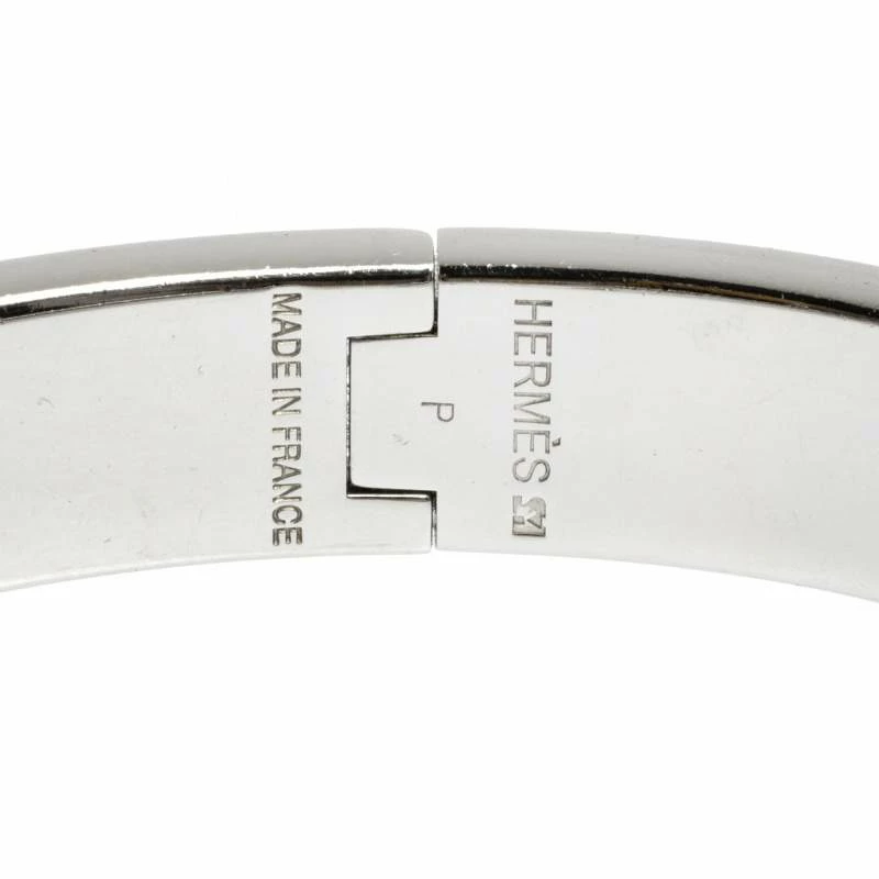 Hermes Clic H Bi-Color Enamel Palladium Plated Bracelet PM For Women 10 Hermes Clic H Bi-Color Enamel Palladium Plated Bracelet PM For Women - Image 8