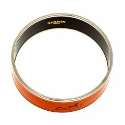 Hermes Hermès Orange Enamel Calèche Wide Bangle Bracelet For Women 12 Hermes Hermès Orange Enamel Calèche Wide Bangle Bracelet For Women -Deals Hermes Store luxury women hermes used accessories p365013 004