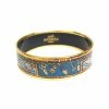 Hermes Cloisonné Metal Blue Bangle For Women 2 Hermes Cloisonné Metal Blue Bangle For Women -Deals Hermes Store luxury women hermes used accessories p36544 0001