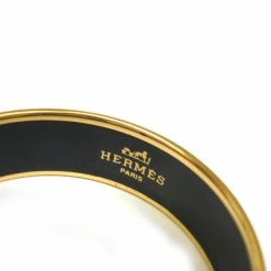 Hermes Cloisonné Metal Blue Bangle For Women -Deals Hermes Store luxury women hermes used accessories p36544 0003