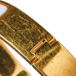 Hermes Hermès Clic H Craie Enamel Gold Plated Narrow Bracelet PM For Women -Deals Hermes Store luxury women hermes used accessories p366137 007