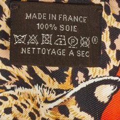 Hermes Hermès Red Jungle Love Print Silk Twilly For Women -Deals Hermes Store luxury women hermes used accessories p368633 003